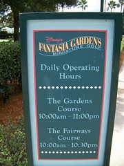 Entrance sign at Disney's Fantasia Gardens Miniature Golf Course /  Flickr / Brian
Link: https://flickr.com/photos/bigbrian-nc/4969192446/