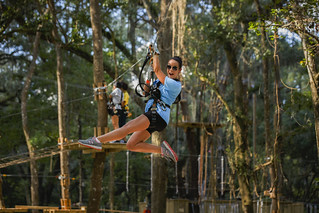 Zipline element at the TreeHoppers Aerial Adventure Park / Flickr / VISIT FLORIDA
Link: https://flickr.com/photos/visitflorida/20980862623/