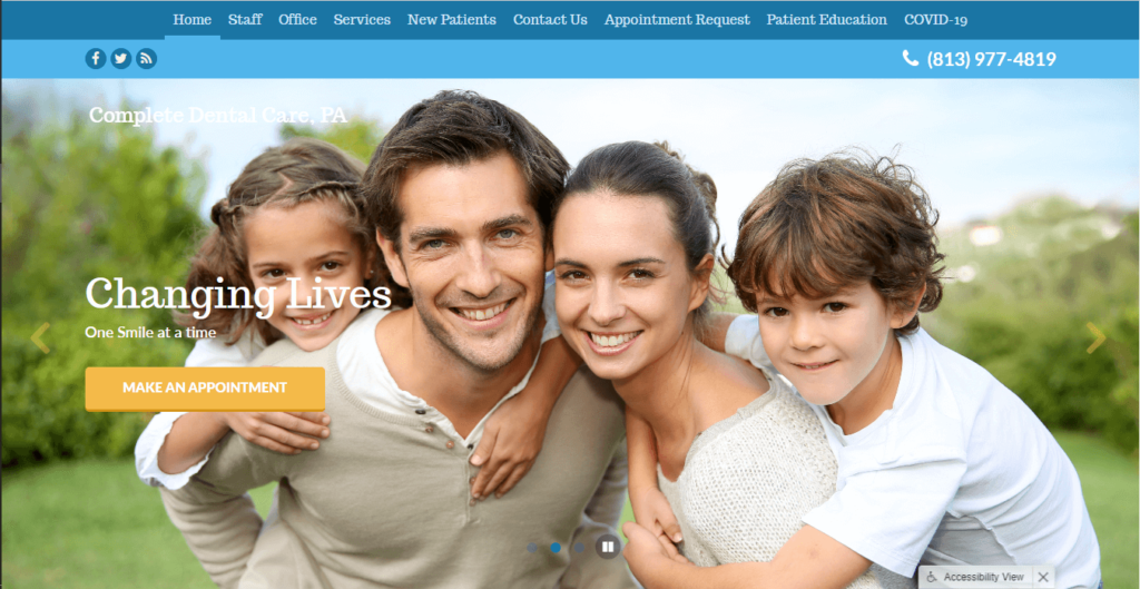 Homepage of A-Plus Dental Assisting Institute, LLC / https://www.completedentalcaretampa.com
