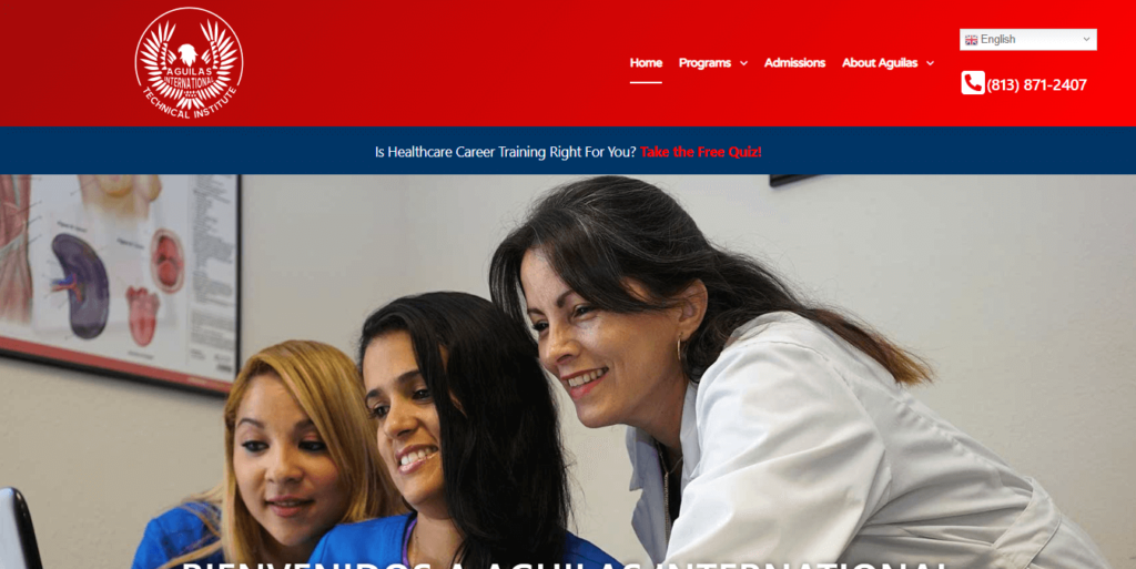 Homepage of Aguilas International Technical Institute / https://agmedtech.com/wp-content/endurance-page-cache/_index.html

