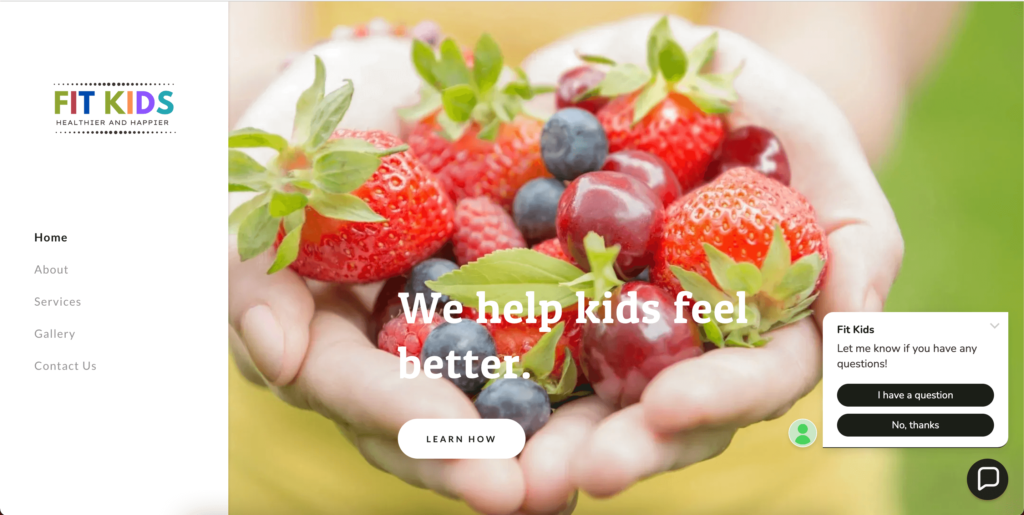 Homepage of Fit Kids LLC / https://fitkidshealth.com

