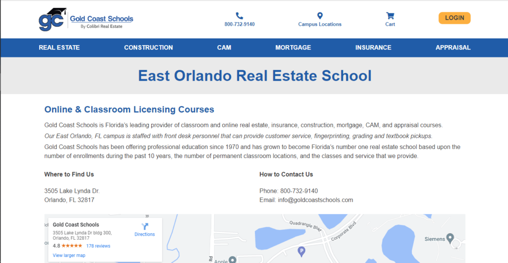 Homepage of Gold Coast schools / https://goldcoastschools.com/about-us/locations/east-orlando/?utm_source=GMB&utm_medium=organic&utm_campaign=Search%20-%20Maps
