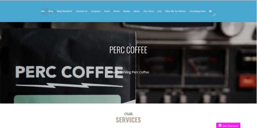 Homepage of 9th Bar Coffee's website / 9thbarcoffee.com