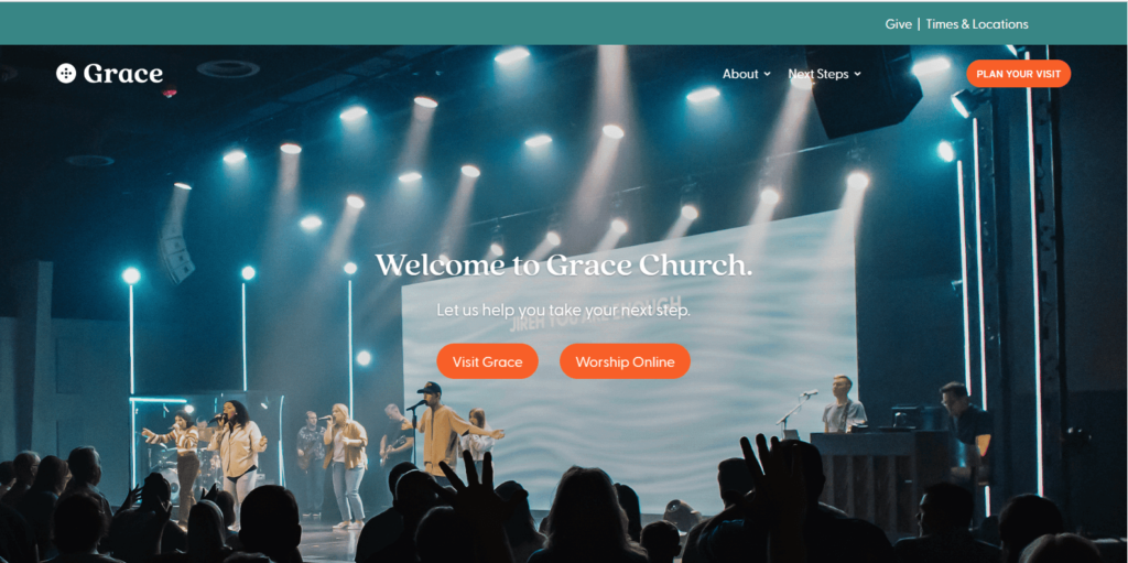 Homepage of Grace Church Orlando's website / discovergrace.com