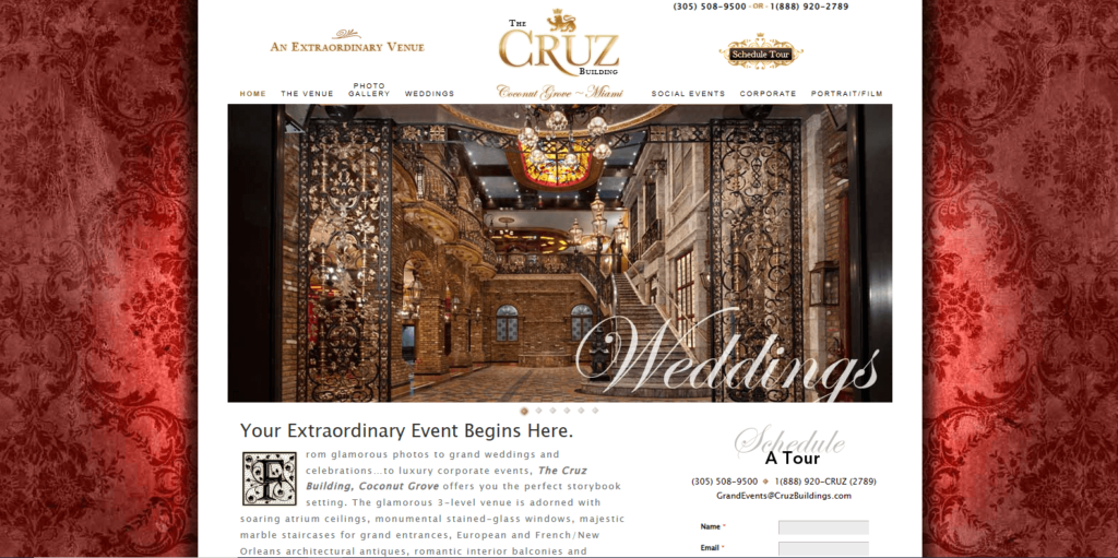 Homepage of The Cruz Building Coconut Groove's website / cruzbuildings.com