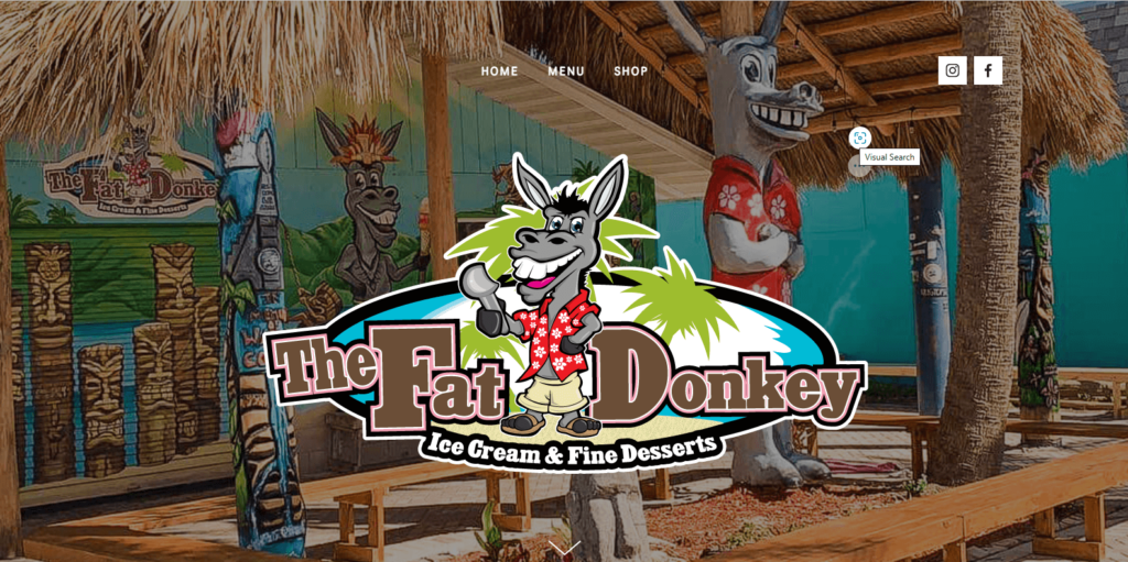 Homepage of The Fat Donkey Ice Cream and Fine Desserts's website / thefatdonkey.com