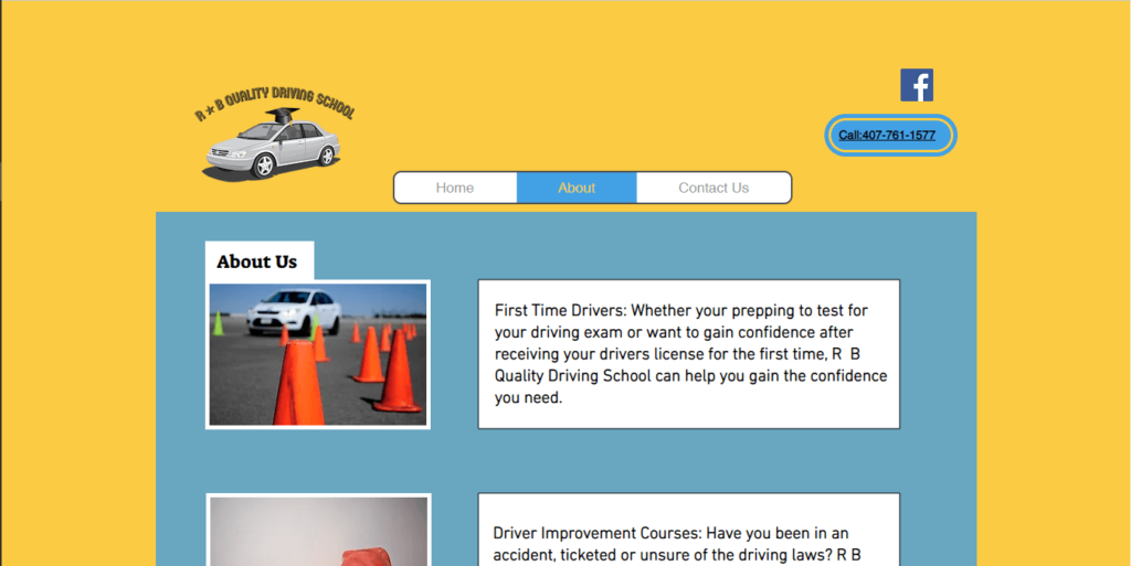 Homepage of Rb Quality Driving School / https://www.rbqualitydrivingschool.net/about
