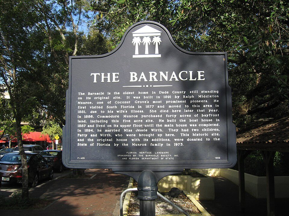 History Marker at The Barnacle Historic State Park / Wikipedia / Leonard J Defrancisci https://en.wikipedia.org/wiki/The_Barnacle_Historic_State_Park#/media/File:The_Barnacle_historical_marker_01.jpg