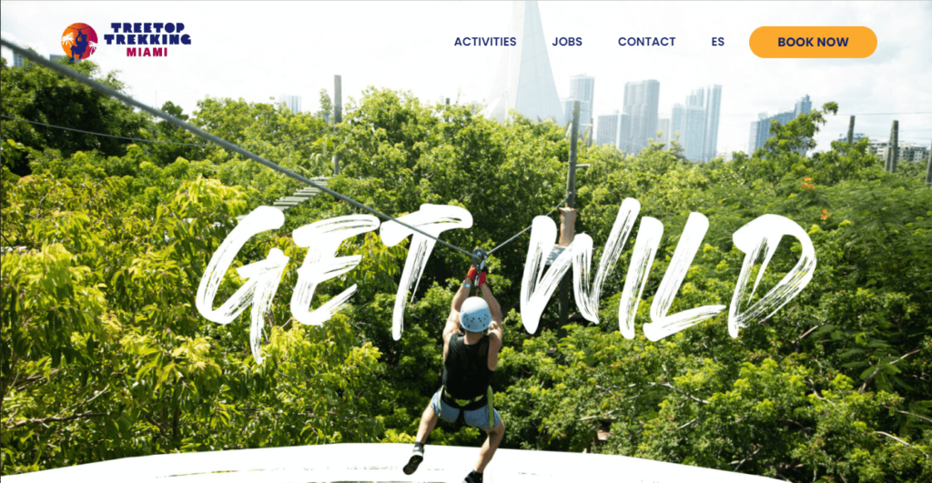 Homepage of Treetop Trekking Miami / https://miamitreetoptrekking.com
