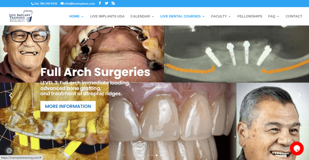 Homepage of Trinon Live Implant Training & Dental Implant Course / https://liveimplanttraining.com
