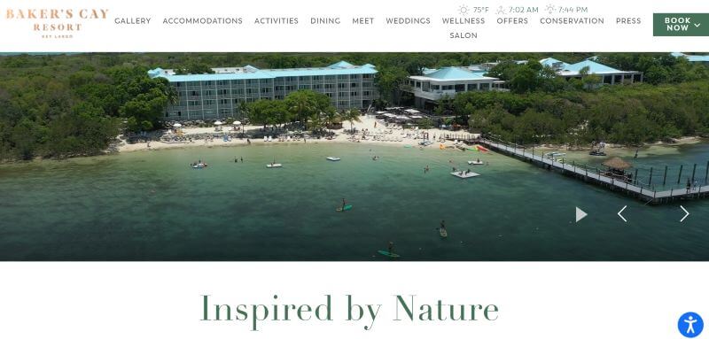 Homepage of Baker’s Cay Resort
Link: bakerscay.com