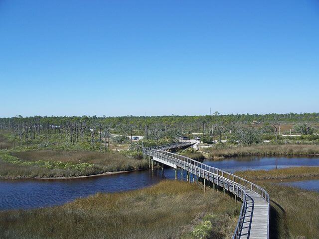 Bridge Crossing Over Canal at Big Lagoon State Park / Wikipedia / Ebyabe
Link: https://en.wikipedia.org/wiki/Big_Lagoon_State_Park#/media/File:Pensacola_FL_Big_Lagoon_SP_from_obs_tower06.jpg