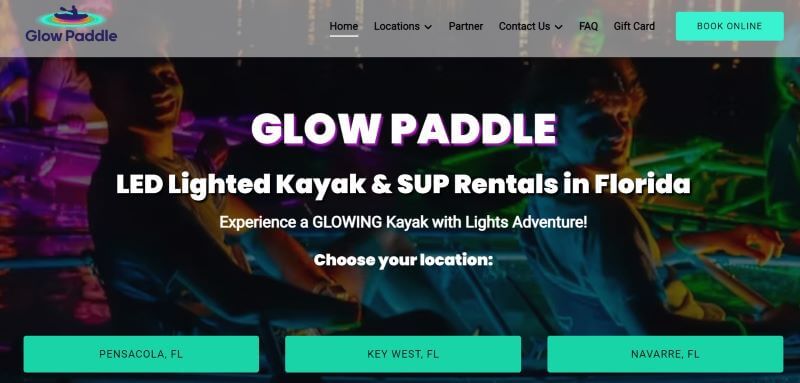Homepage of Glow Paddle
Link: https://glowpaddle.com/