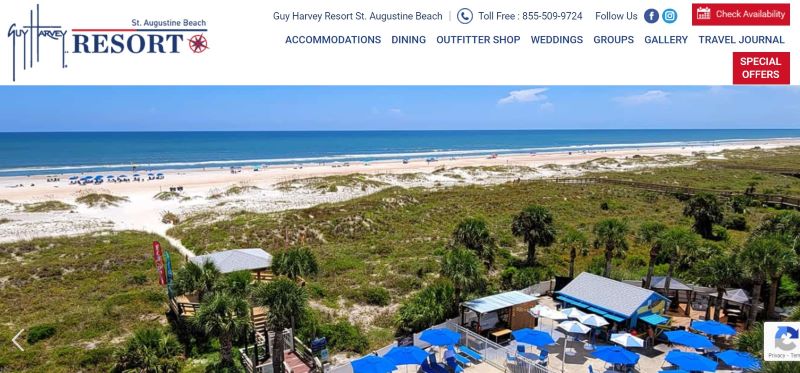 Homepage of Guy Harvey Resort
Link: https://guyharveyresortstaugustinebeach.com/