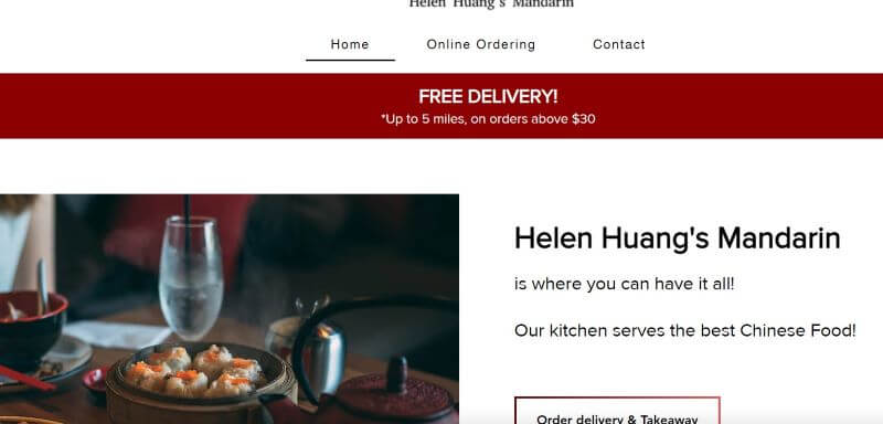 Homepage of Helen Huang's
Link: https://www.helenhuangsmandarin.getsauce.com/