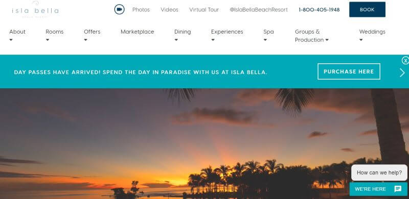 Homepage of Isla Bella
Link: https://www.islabellabeachresort.com/?utm_source=google%20my%20business&utm_medium=listing&utm_campaign=visit%20website