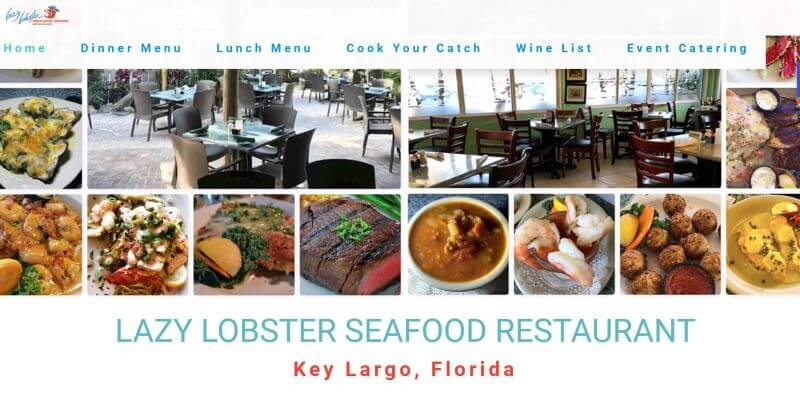 Homepage of Lazy Lobster
Link: https://lazylobsterinthekeys.com/