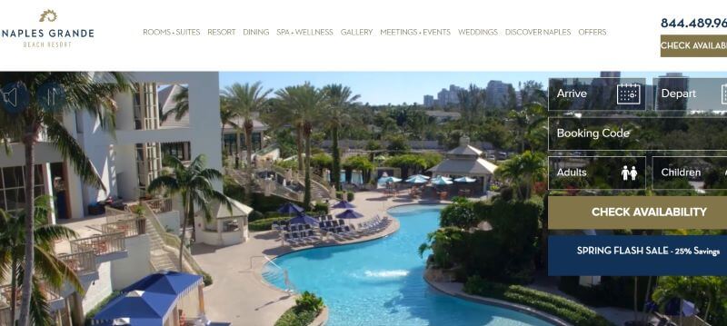Homepage of Naples Grande Beach Resort
Link: https://www.naplesgrande.com/?NCK=8444899663&chebs=google_mybiz