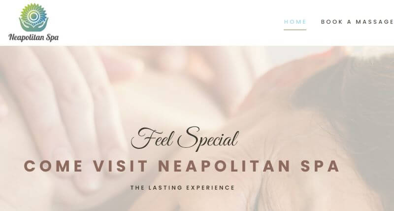 Homepage of Neapolitan Spa
Link: https://neapolitanspanaples.com/