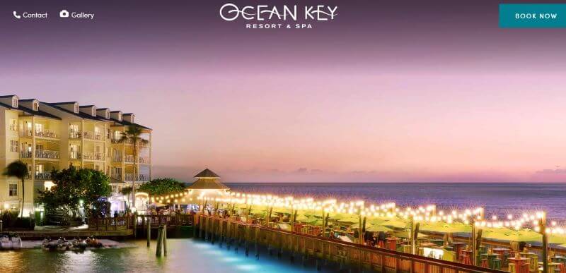 Homepage of Ocean Key 
Link: https://www.oceankey.com/?utm_source=gmb-resort&utm_medium=organic&utm_campaign=gmb