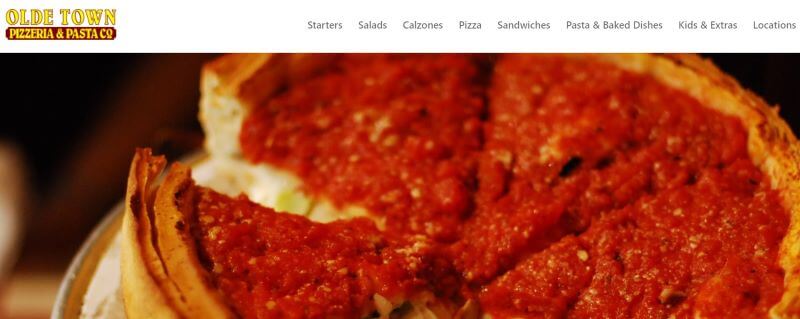 Homepage of Old Town Pizzeria
Link: https://oldetownpizzeria.com/