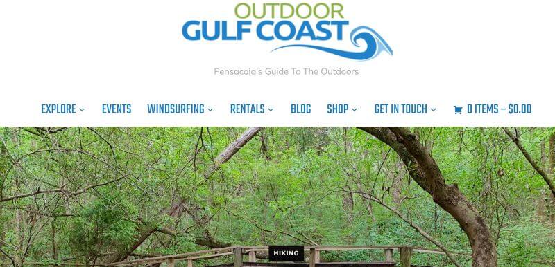 Homepage of Outdoor Gulf Coast
Link: https://outdoorgulfcoast.com/kayak-rentals-ogc/