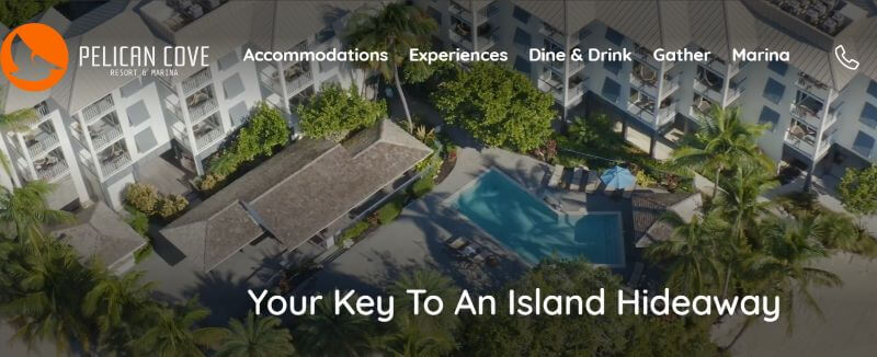 Homepage of Pelican Cove Resort
Link: https://www.islamoradaresortcollection.com/pelican-cove-resort