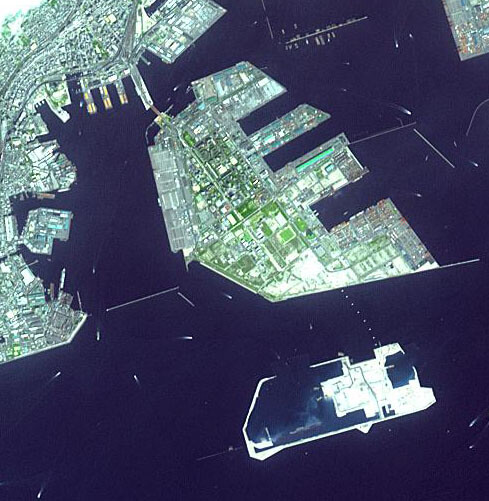 Aerial View of Port Island / Wikipedia / NASA Earth Observatory
Link: https://en.wikipedia.org/wiki/Port_Island#/media/File:PortIslandCloseup_2003262.jpg