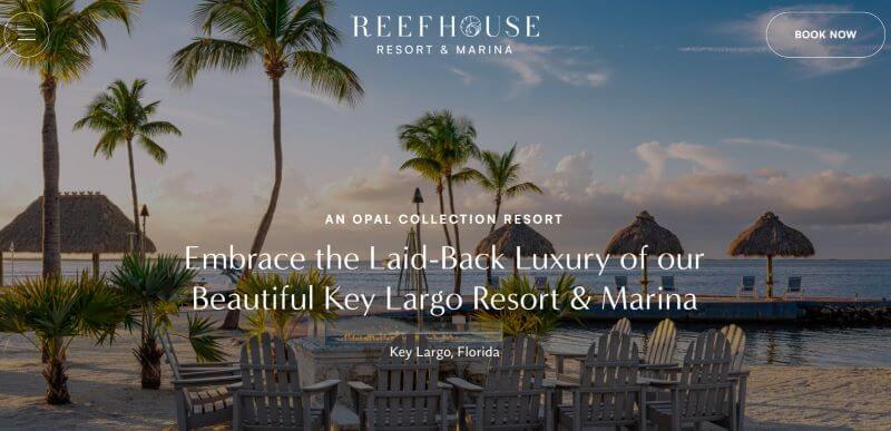 Homepage of Reefhouse Resort & Marina
Link: https://www.opalcollection.com/reefhouse/?utm_source=Google&utm_medium=Listing&utm_campaign=Reefhouse%20Resort