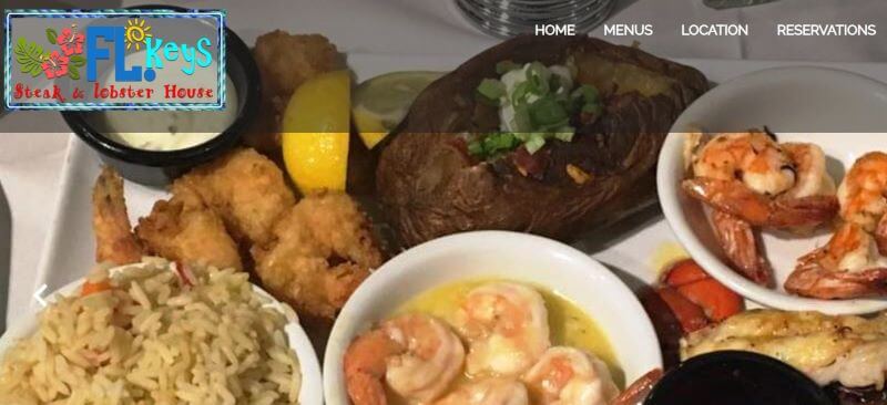 Homepage of FL Keys Steak and Lobster House
Link: http://flkeyssteakandlobster.com/welcome/