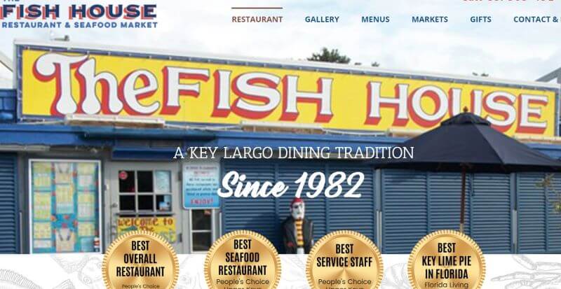 Homepage of the Fish House
Link: https://fishhouse.com/