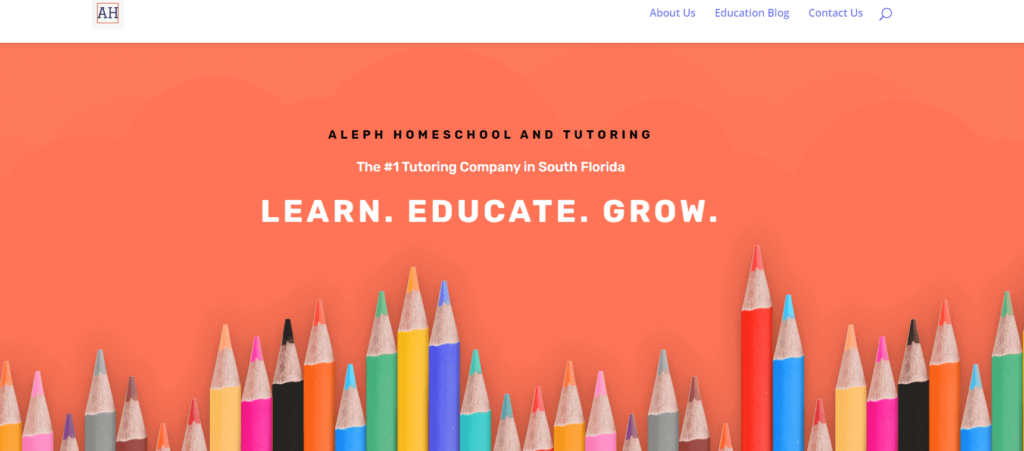Homepage of Aleph Homeschool and Tutoring / alephtutoring.com
Link:
https://alephtutoring.com/
