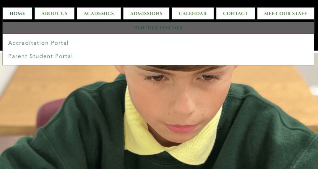 Homepage of Brito Miami Private School / britomiamipanthers.com
Link:
https://www.britomiamipanthers.com/