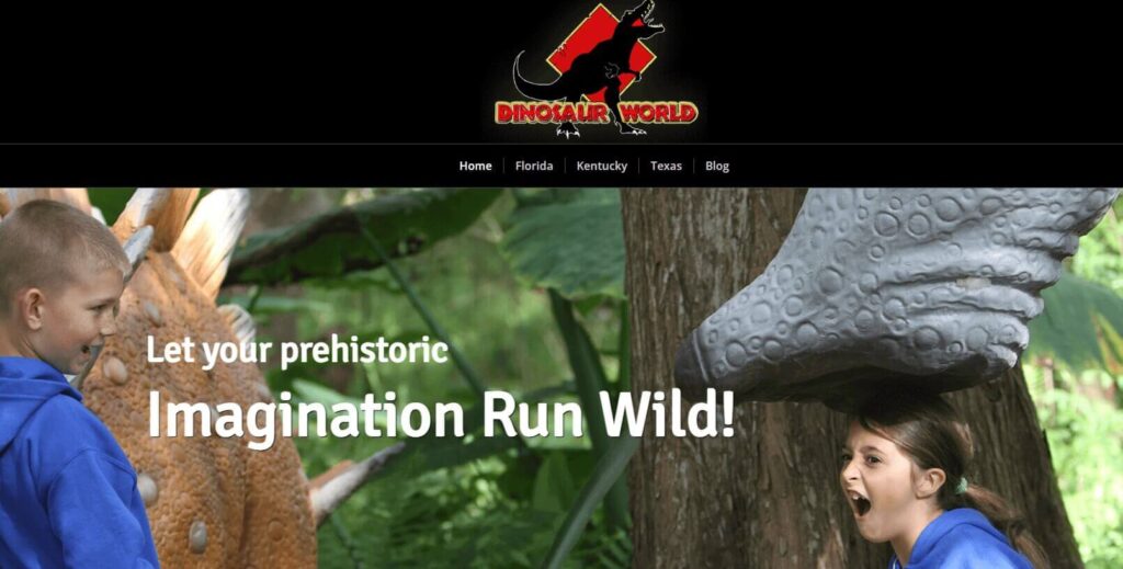Homepage of Dinosaur World / dinosaurworld.com
Link:
https://dinosaurworld.com/