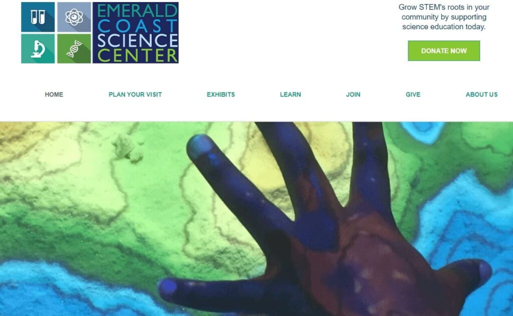 Homepage of Emerald Coast Science Center / ecscience.org
Link:
https://www.ecscience.org/