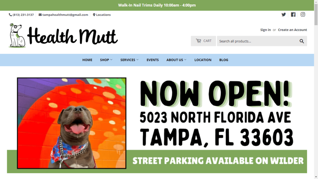 Homepage of Health Mutt's Website / tampahealthmutt.com