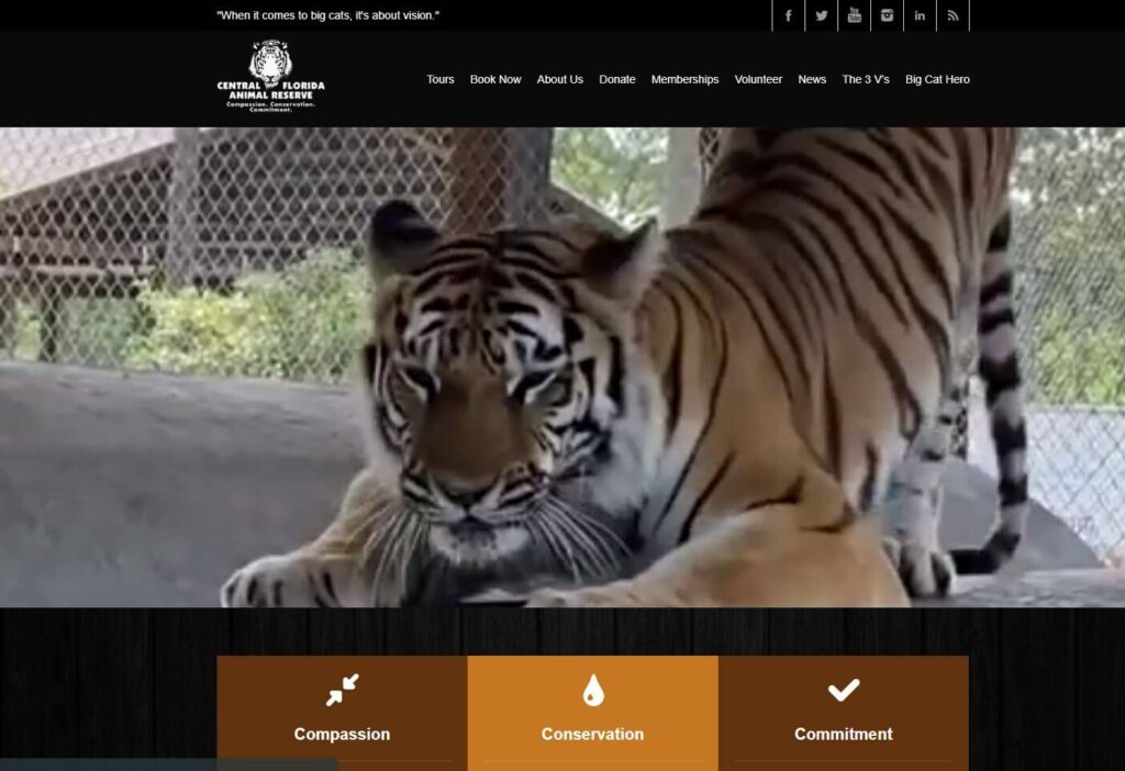 Homepage of Central Florida Animal Reserves 
URL: https://cflar.org/