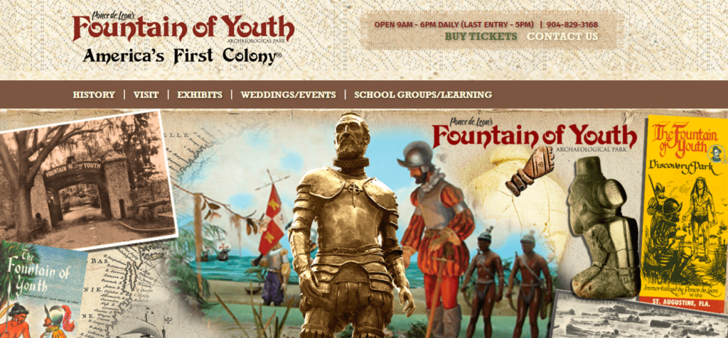 Homepage of Fountain of Youth Florida
URL: https://www.fountainofyouthflorida.com