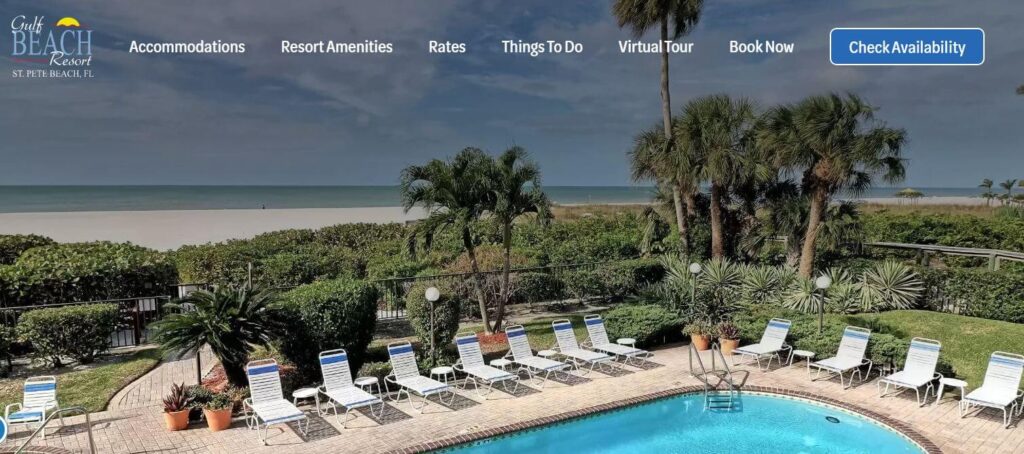 Homepage of Gulf Beach Resort 
URL: https://www.thegulfbeachresort.com/