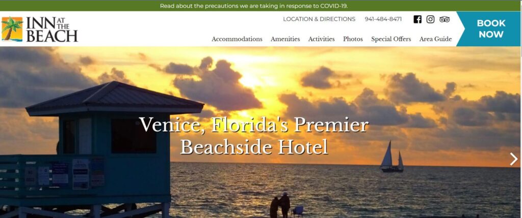 Homepage of Inn At the Beach
URL: https://www.innatthebeach.com/