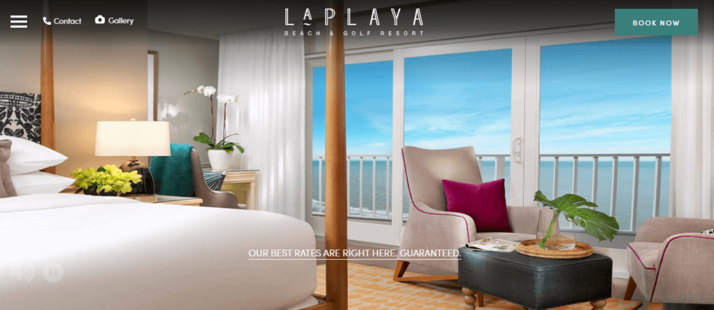 Homepage of Laplaya Resort website / laplayaresort.com