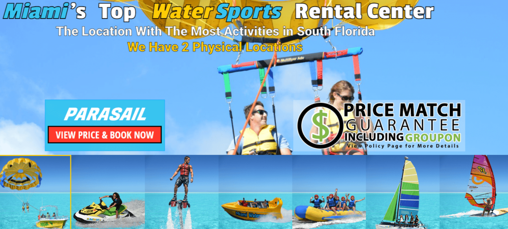 Homepage of Miami Water Sports
URL: https://www.miamiwatersports.com/