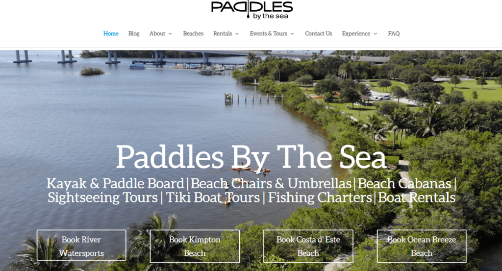 Homepage of Paddles By The Sea
URL: https://www.paddlesbythesea.com