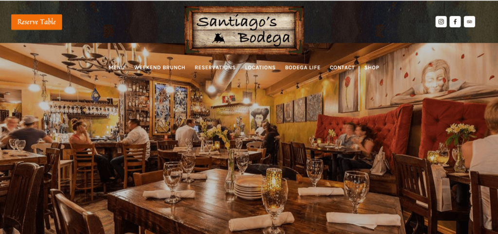 Homepage of Sanitago's Bodega
URL: https://santiagosbodega.com/