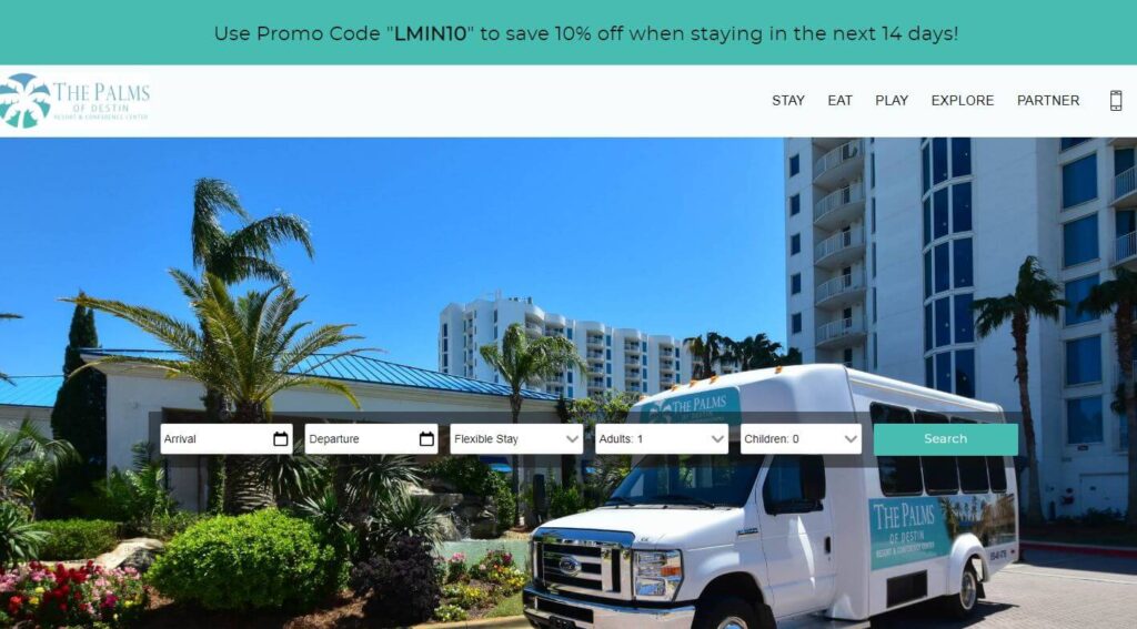 Homepage of The Palm of Destin
URL: https://www.palmsofdestinflorida.com/