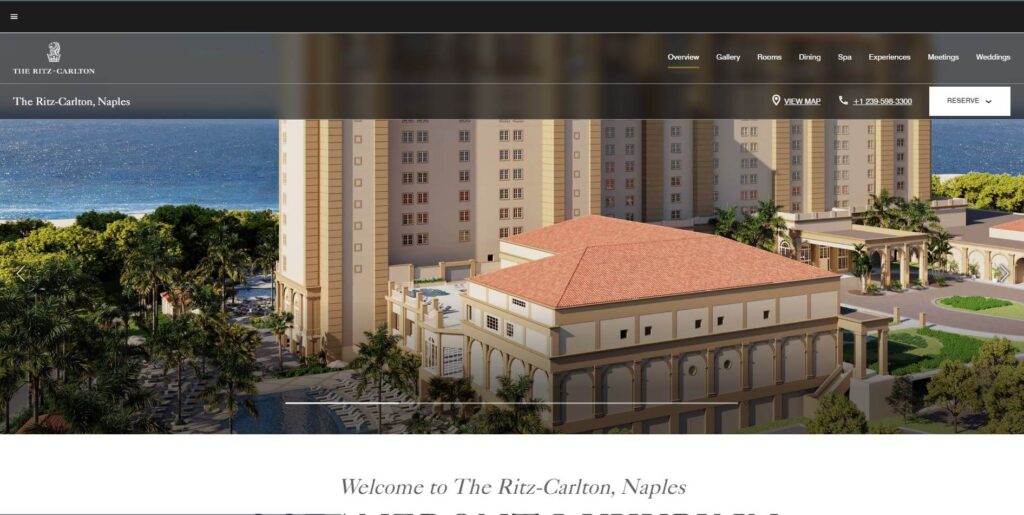 Homepage of The Ritz-carlton Naples
URL: https://www.ritzcarlton.com/