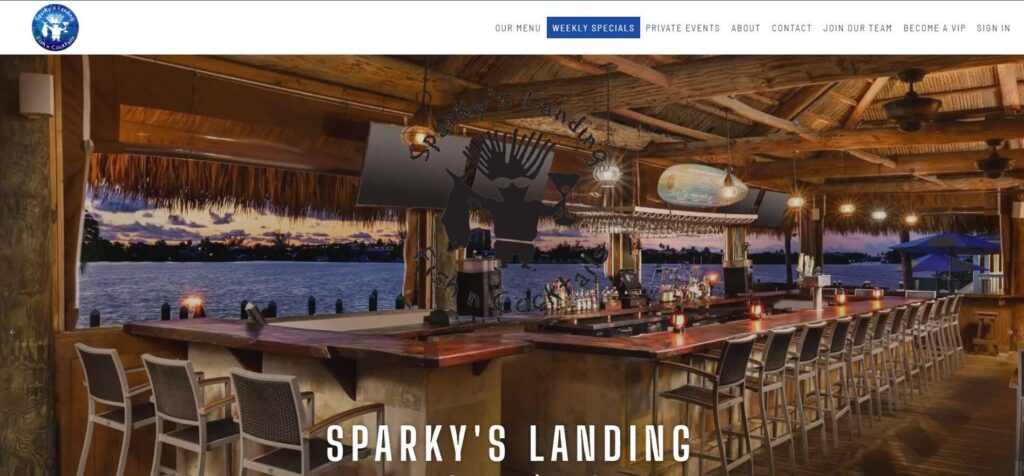 Homepage of sparky's landing
URL: https://www.sparkyslanding.com/