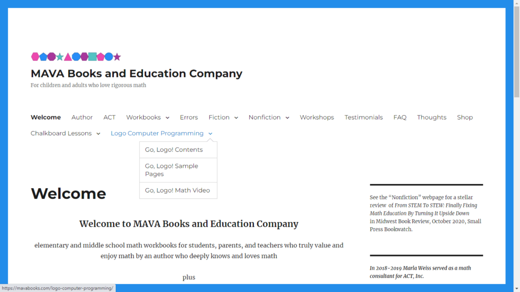 Homepage of Mava Books And Education's Website / mavabooks.com