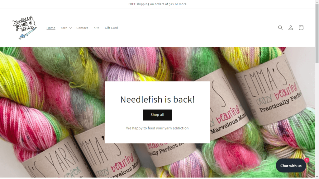 Homepage of Needlefish Yarns of Venice's Website / needlefishyarns.com