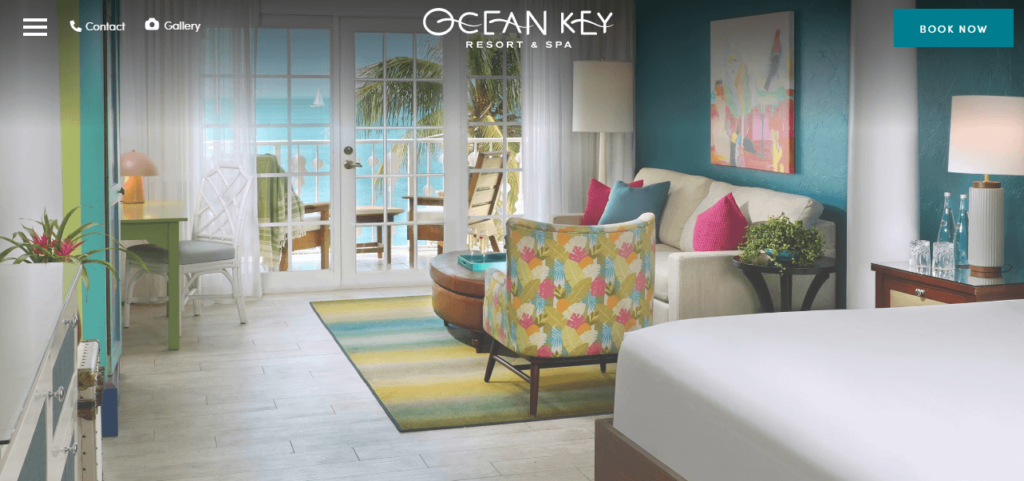 Homepage of Ocean Key Resort & Spa website / oceankey.com